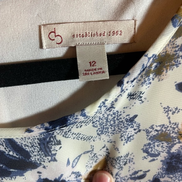 Dress Barn Sz 12 Women's Floral Midi Shift Dress - Picture 2 of 4